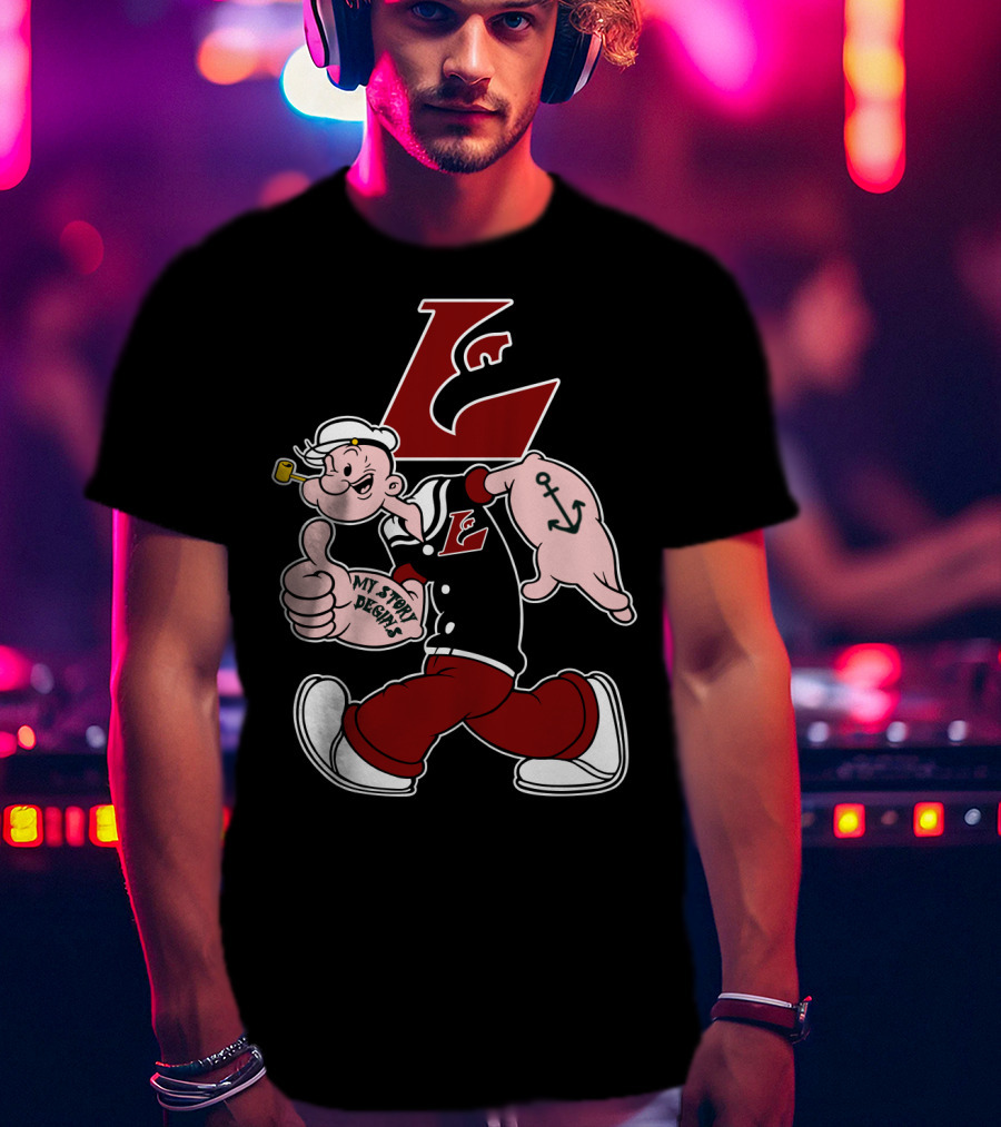 La Crosse Eagles My Story Designs Popeye Anchor T-Shirt