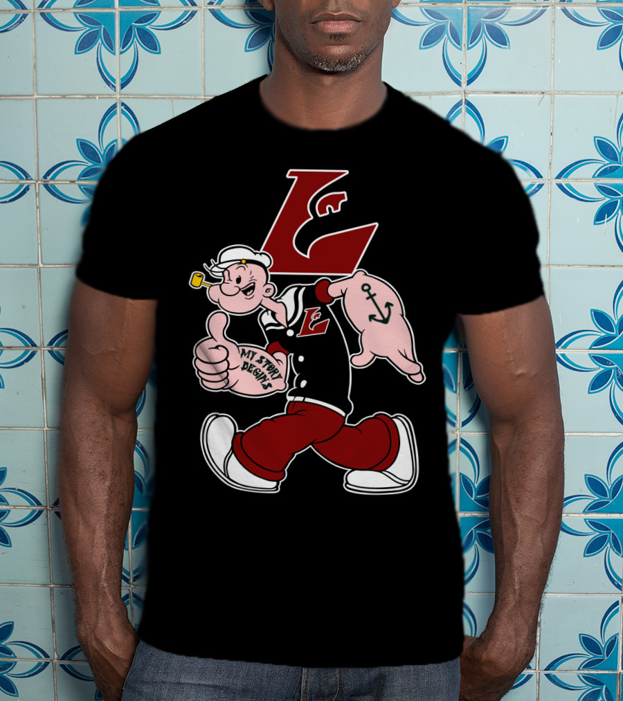 La Crosse Eagles My Story Designs Popeye Anchor T-Shirt
