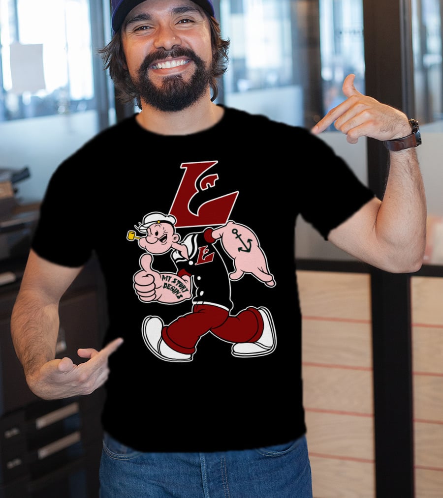 La Crosse Eagles My Story Designs Popeye Anchor T-Shirt