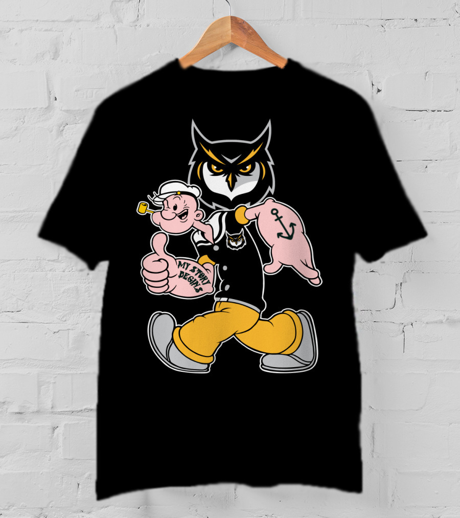 Kennesaw St Owls My Story Designs Popeye Anchor T-Shirt