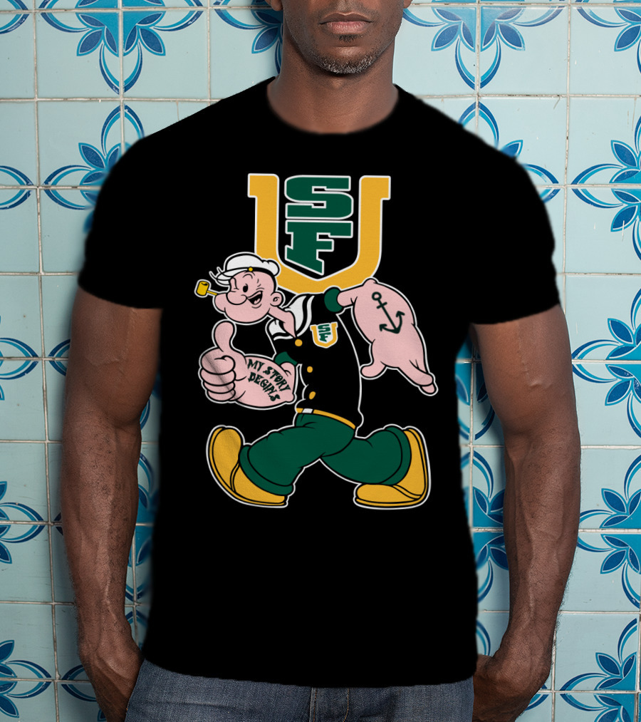 Sfu San Francisco Dons Popeye My Story Begins T-Shirt