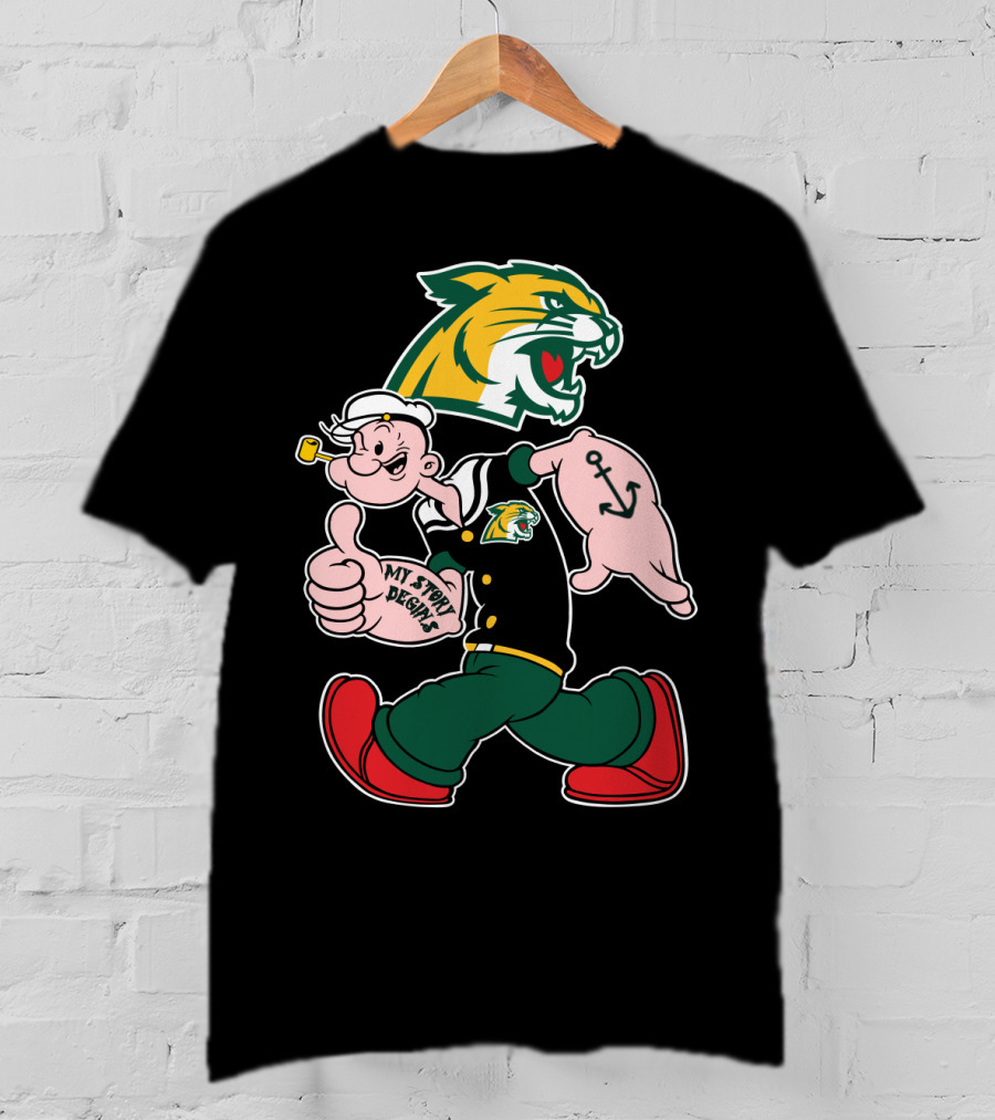 Northern Michigan Wildcats My Story Designs Sailor Character T-Shirt