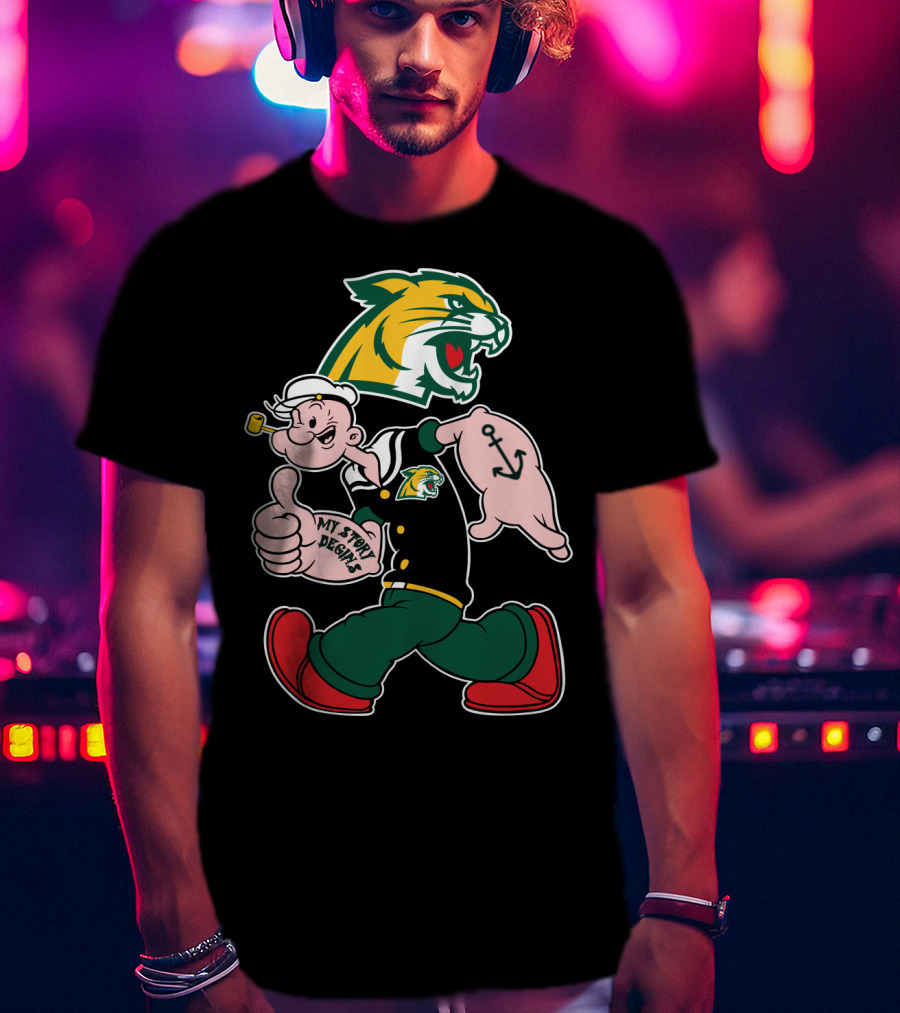 Northern Michigan Wildcats My Story Designs Sailor Character T-Shirt