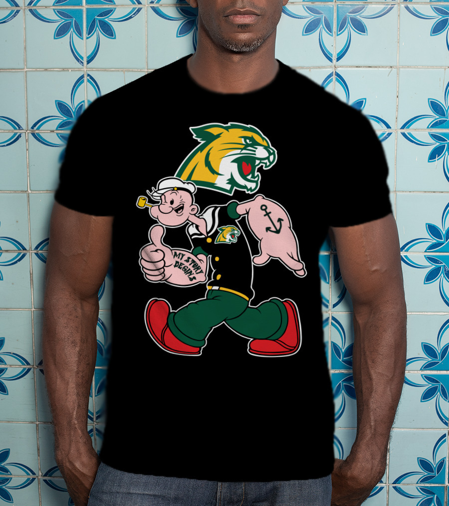 Northern Michigan Wildcats My Story Designs Sailor Character T-Shirt