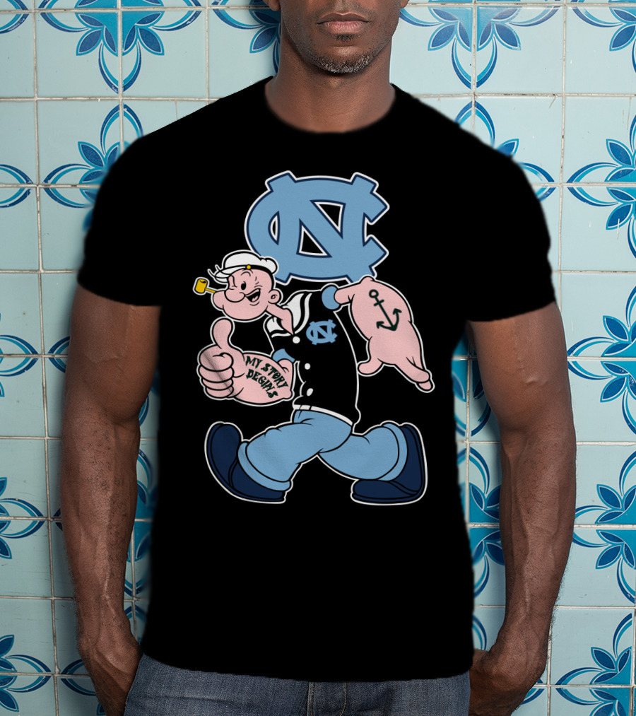 North Carolina Tar Heels Popeye My Story Begins T-Shirt
