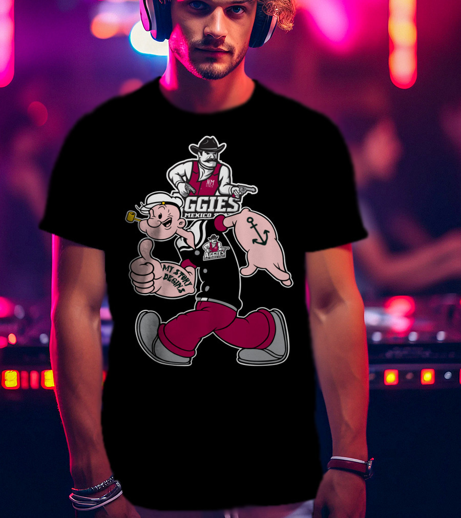 Popeye My Story Designs New Mexico State Aggies T-Shirt