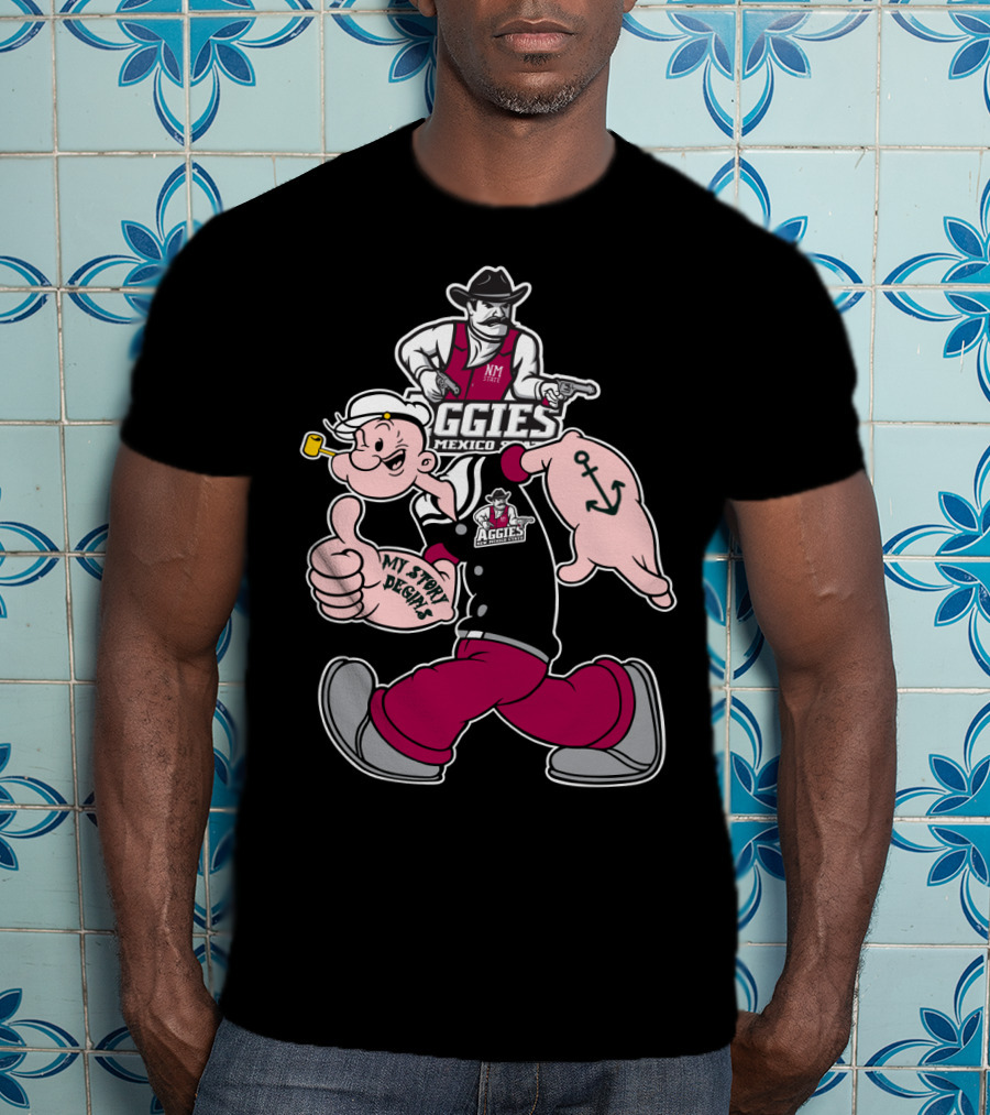 Popeye My Story Designs New Mexico State Aggies T-Shirt