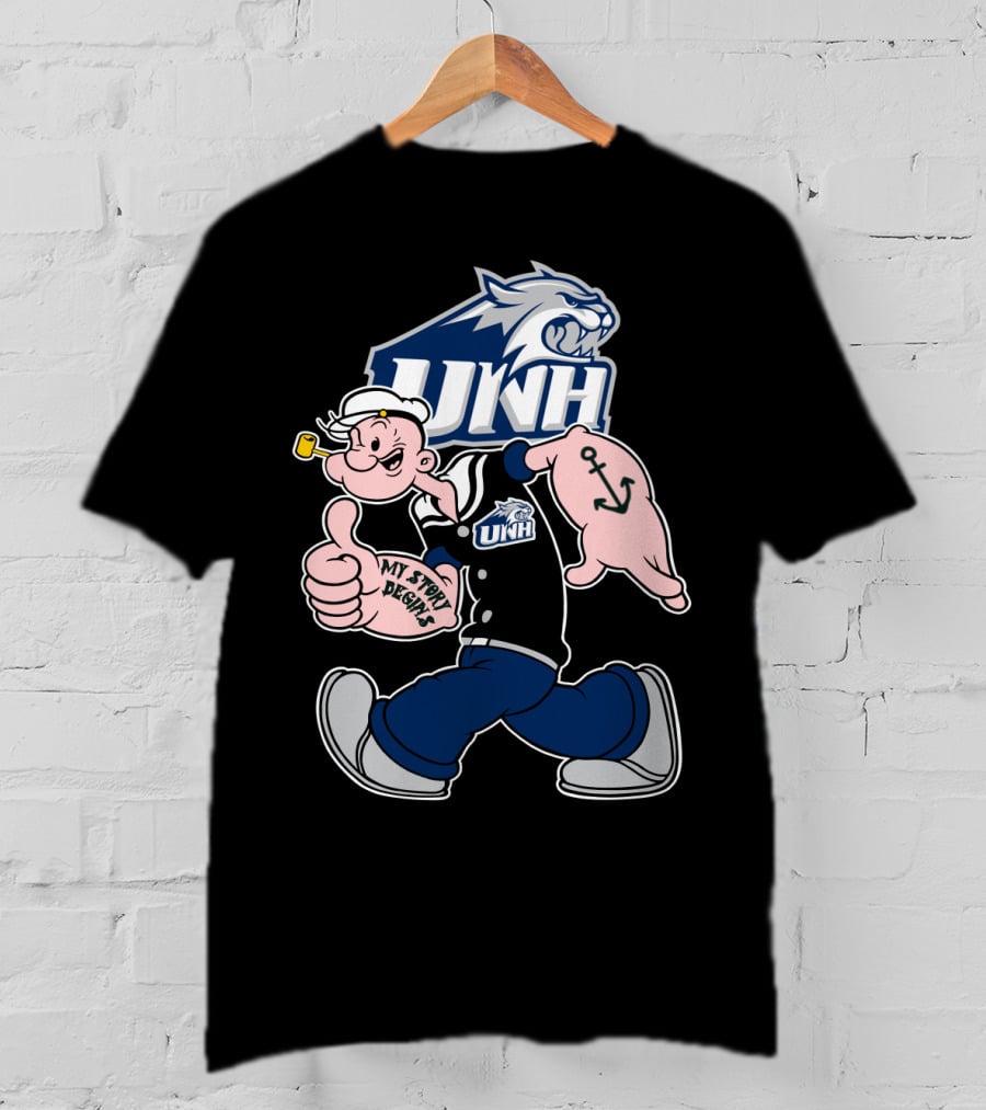 Unh Wildcats Popeye My Story Begins T-Shirt