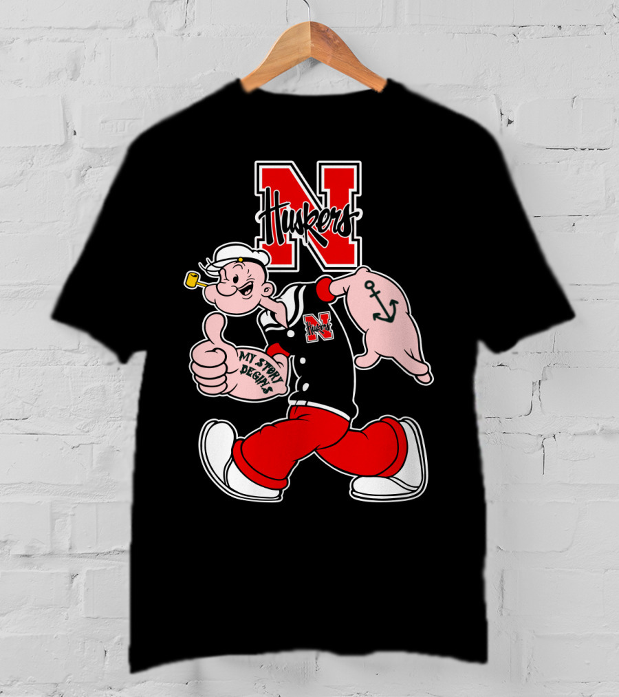 Nebraska Cornhuskers Popeye My Story Designs T-Shirt