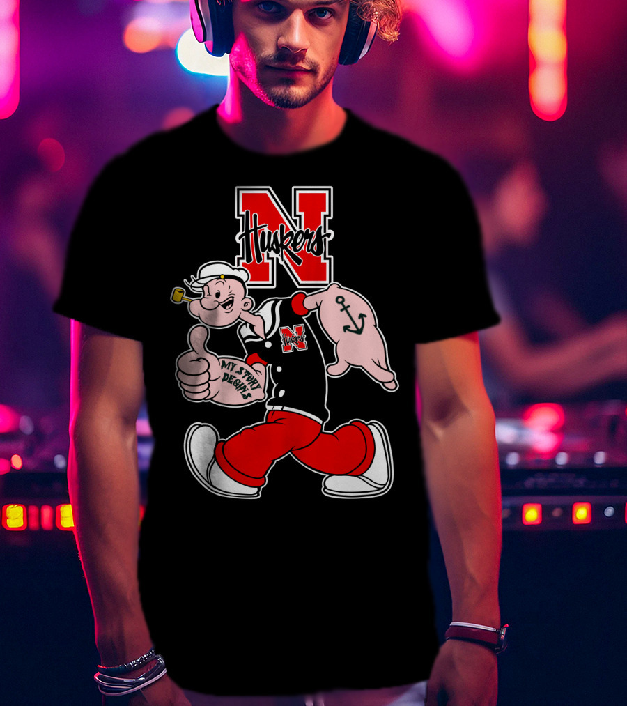 Nebraska Cornhuskers Popeye My Story Designs T-Shirt