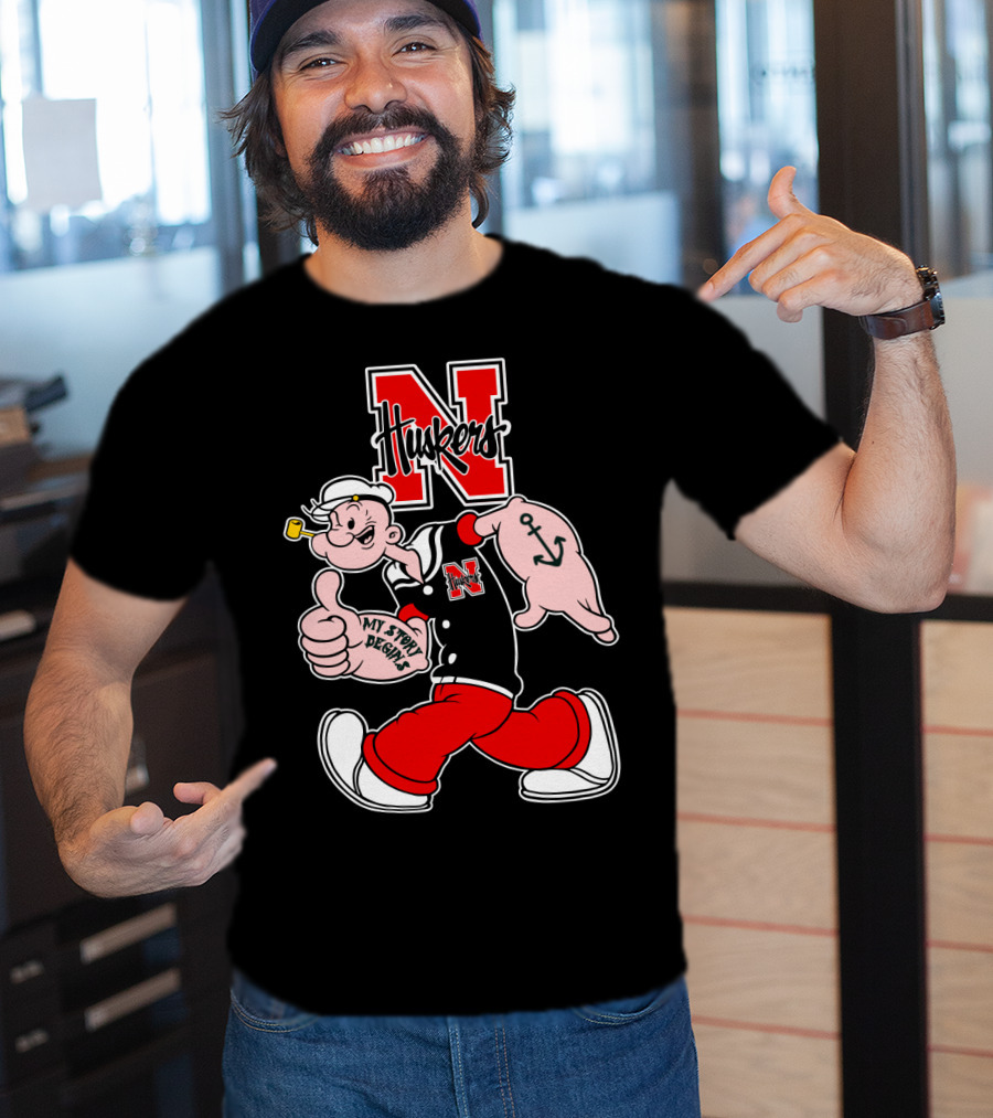 Nebraska Cornhuskers Popeye My Story Designs T-Shirt