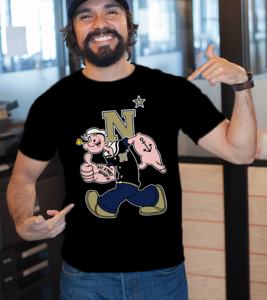 Naval Academy Midshipmen Popeye N Anchor Star T-Shirt
