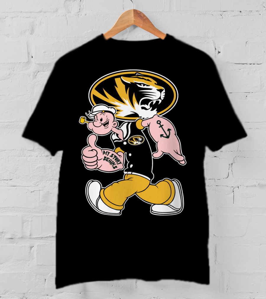 Missouri Tigers My Story Designs Popeye Anchor T-Shirt