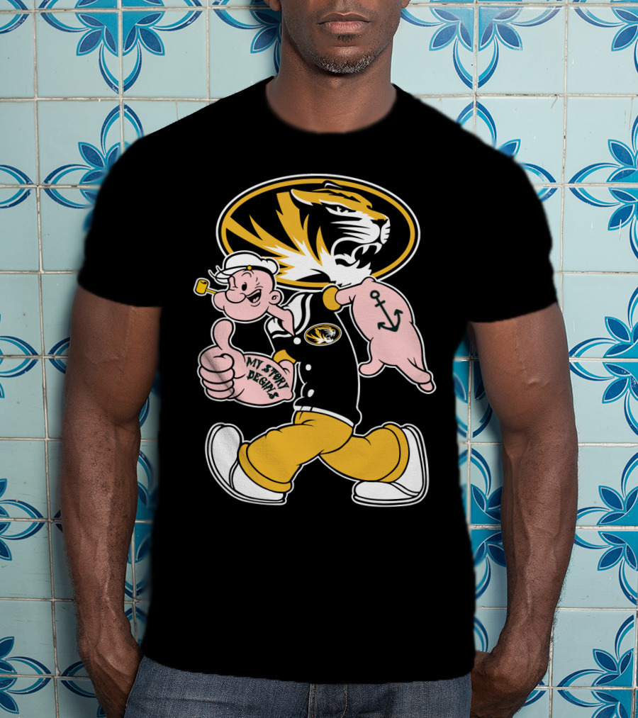 Missouri Tigers My Story Designs Popeye Anchor T-Shirt