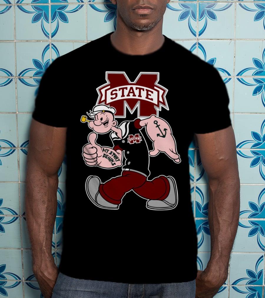 Mississippi State Bulldogs Popeye My Story Designs T-Shirt