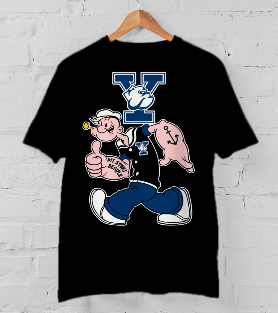Yale Bulldogs Popeye My Story Begins T-Shirt