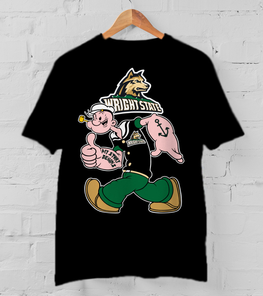 Wright State Raiders Sailor Character Thumbs Up My Story Begins T-Shirt