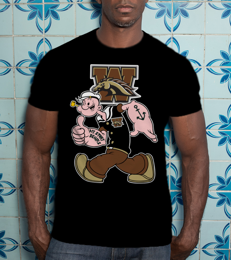 Western Michigan Broncos Popeye My Story Designs T-Shirt