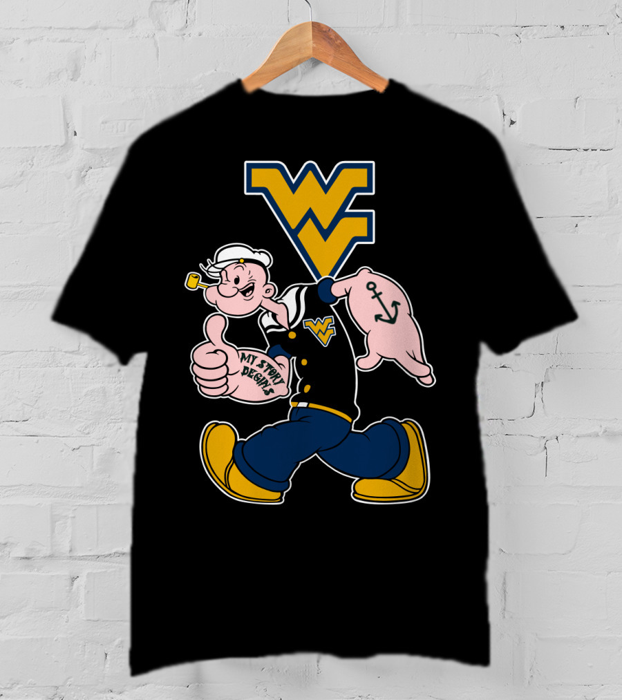Wvu Mountaineers Popeye Walking T-Shirt
