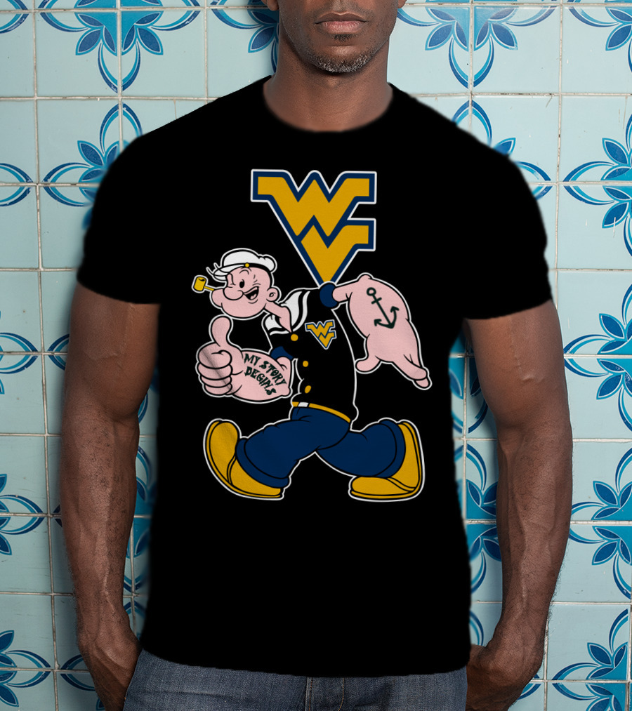 Wvu Mountaineers Popeye Walking T-Shirt