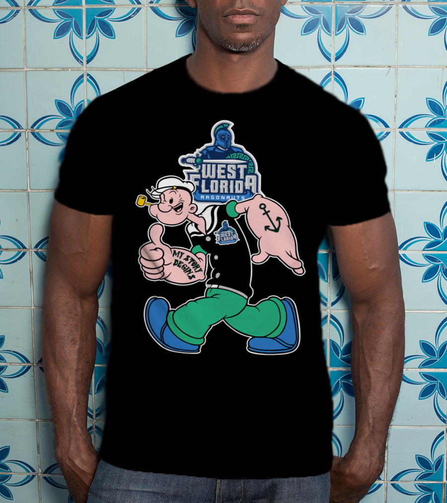 West Florida Argonauts My Story Begins Popeye Anchor T-Shirt