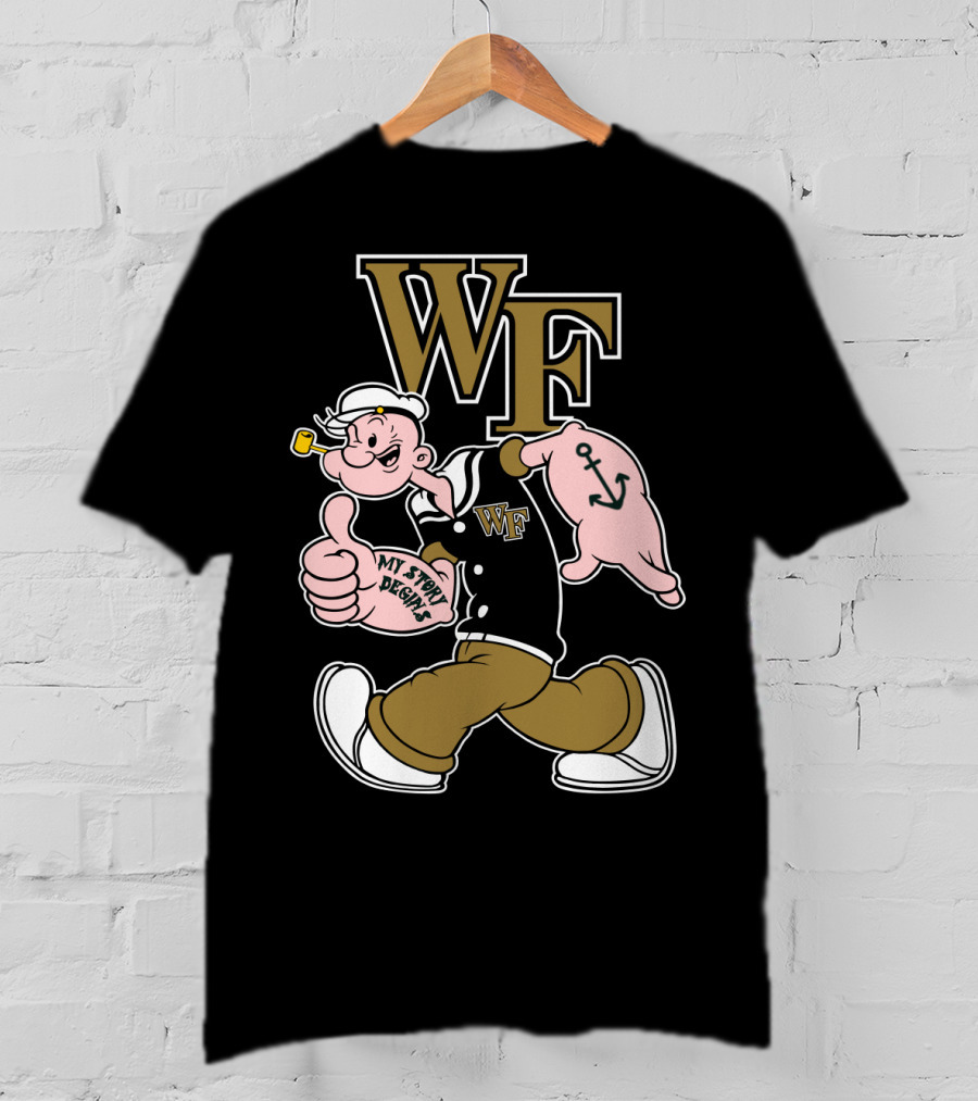 Wake Forest Wf My Story Begins Anchor Sailor T-Shirt