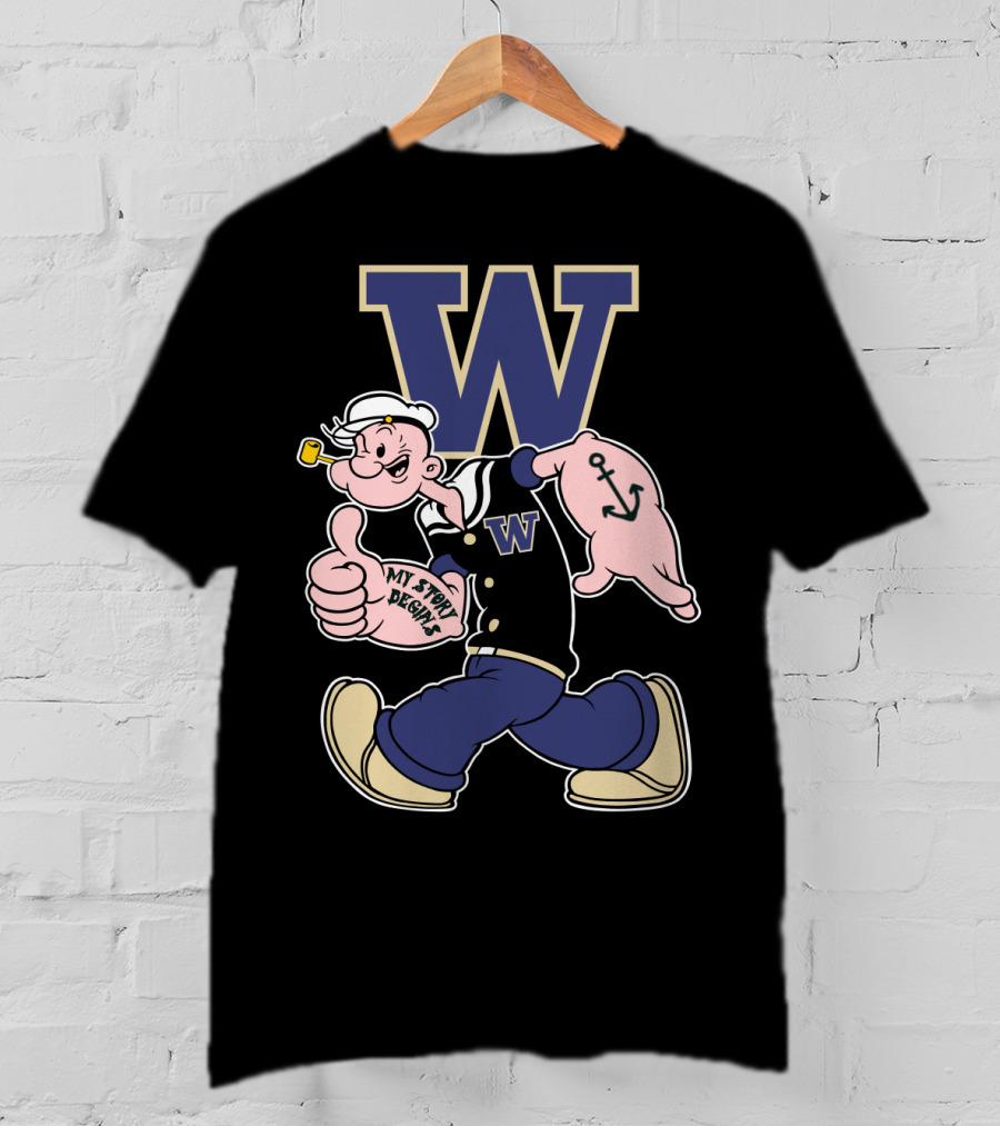 Washington Huskies Popeye My Story Designs T-Shirt