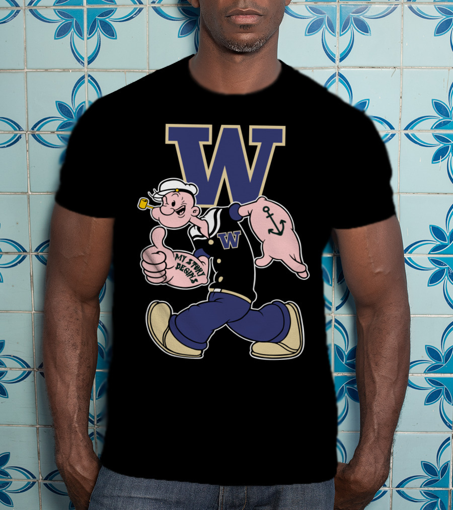 Washington Huskies Popeye My Story Designs T-Shirt