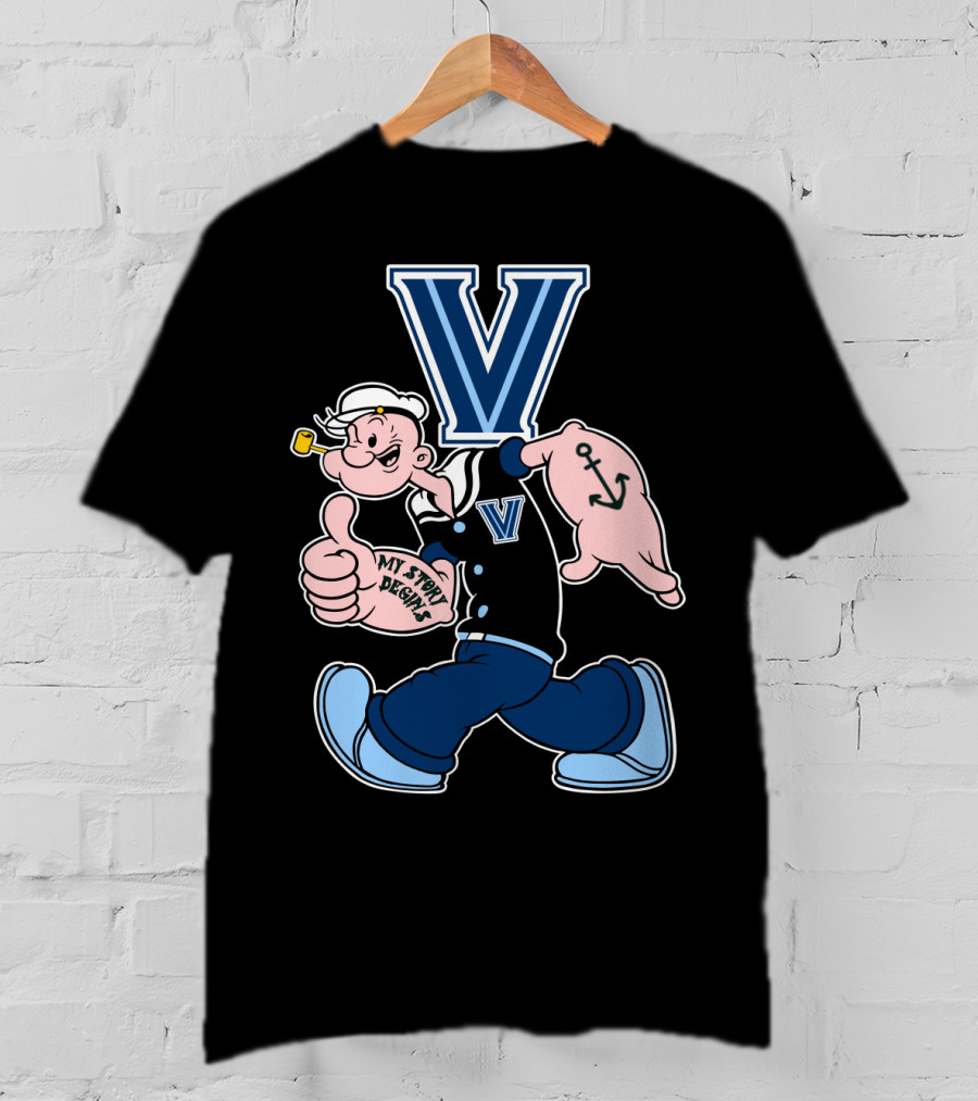 Villanova Wildcats Popeye V T-Shirt