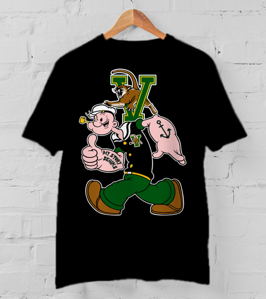 Vermont Catamounts Popeye My Story Begins T-Shirt