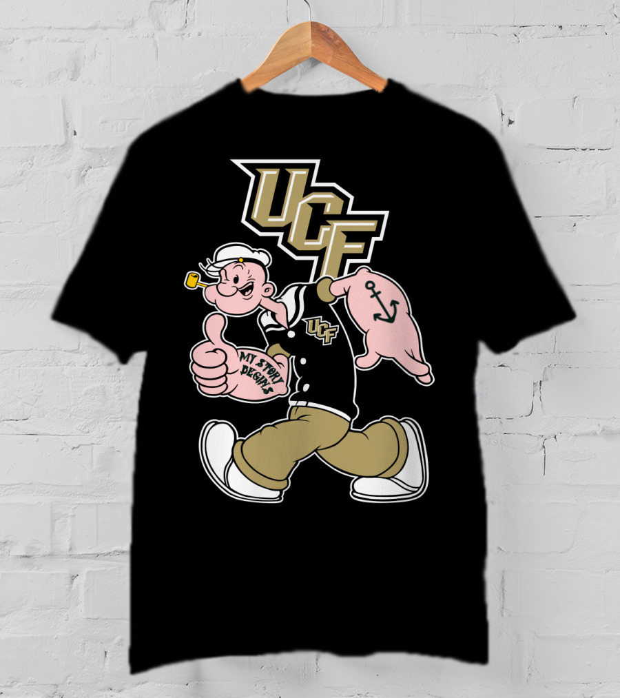 Ucf Knights My Story Designs Sailor With Thumbs Up And Anchor Tattoo T-Shirt