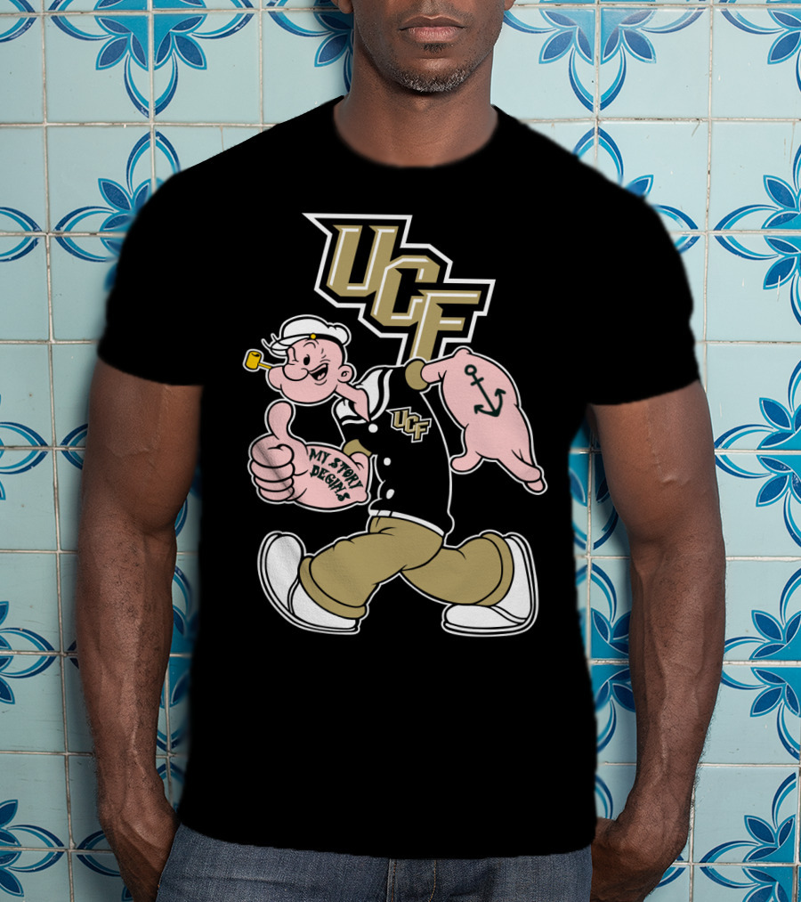 Ucf Knights My Story Designs Sailor With Thumbs Up And Anchor Tattoo T-Shirt