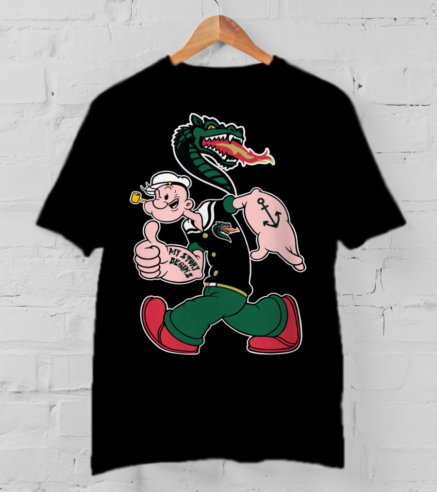 Popeye Uab Blazers My Story Begins T-Shirt