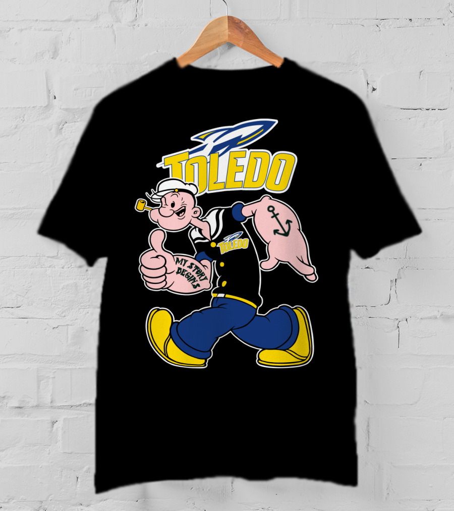 Toledo Rockets Popeye My Story Begins T-Shirt