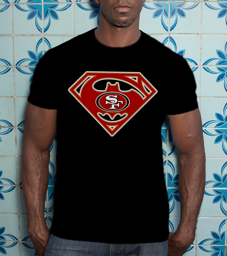 Sf Niners 49ers Batman Superman T-Shirt