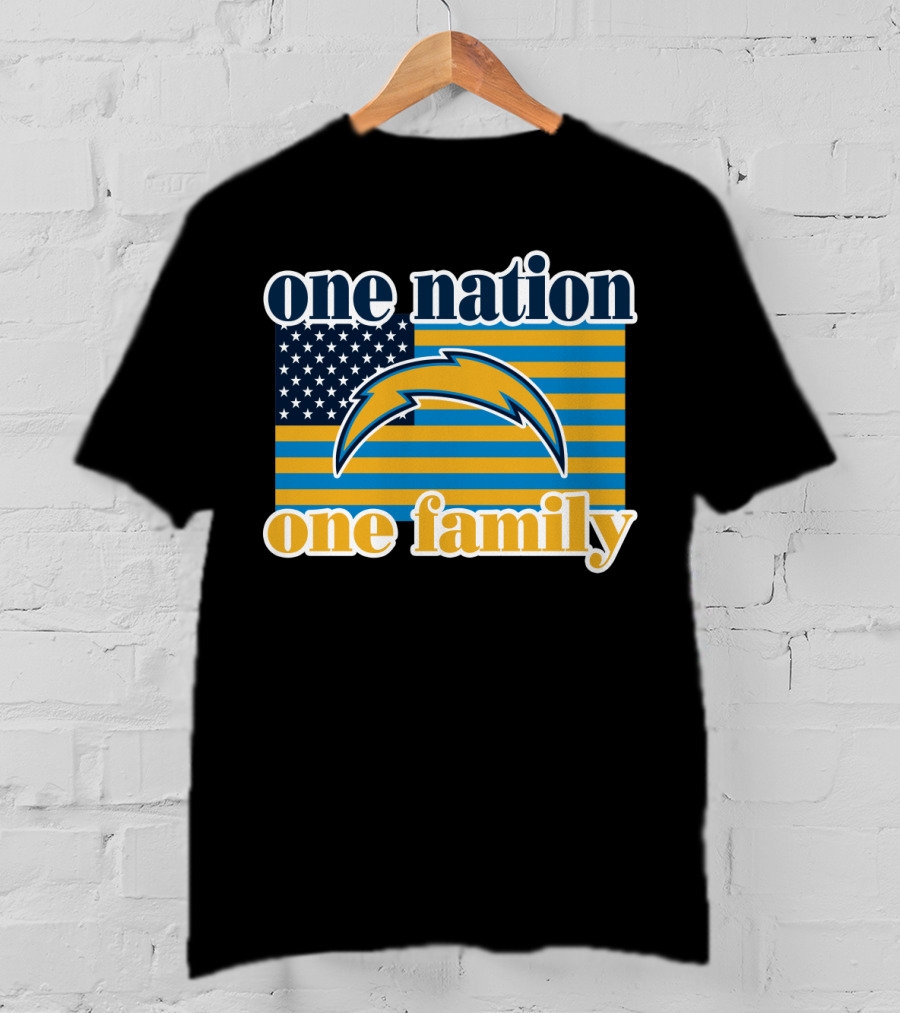 One Nation One Family Los Angeles Chargers T-Shirt