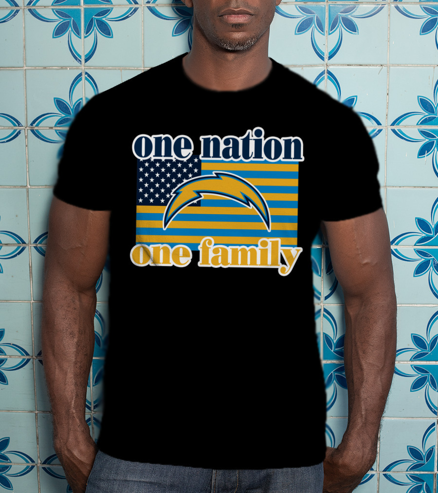 One Nation One Family Los Angeles Chargers T-Shirt