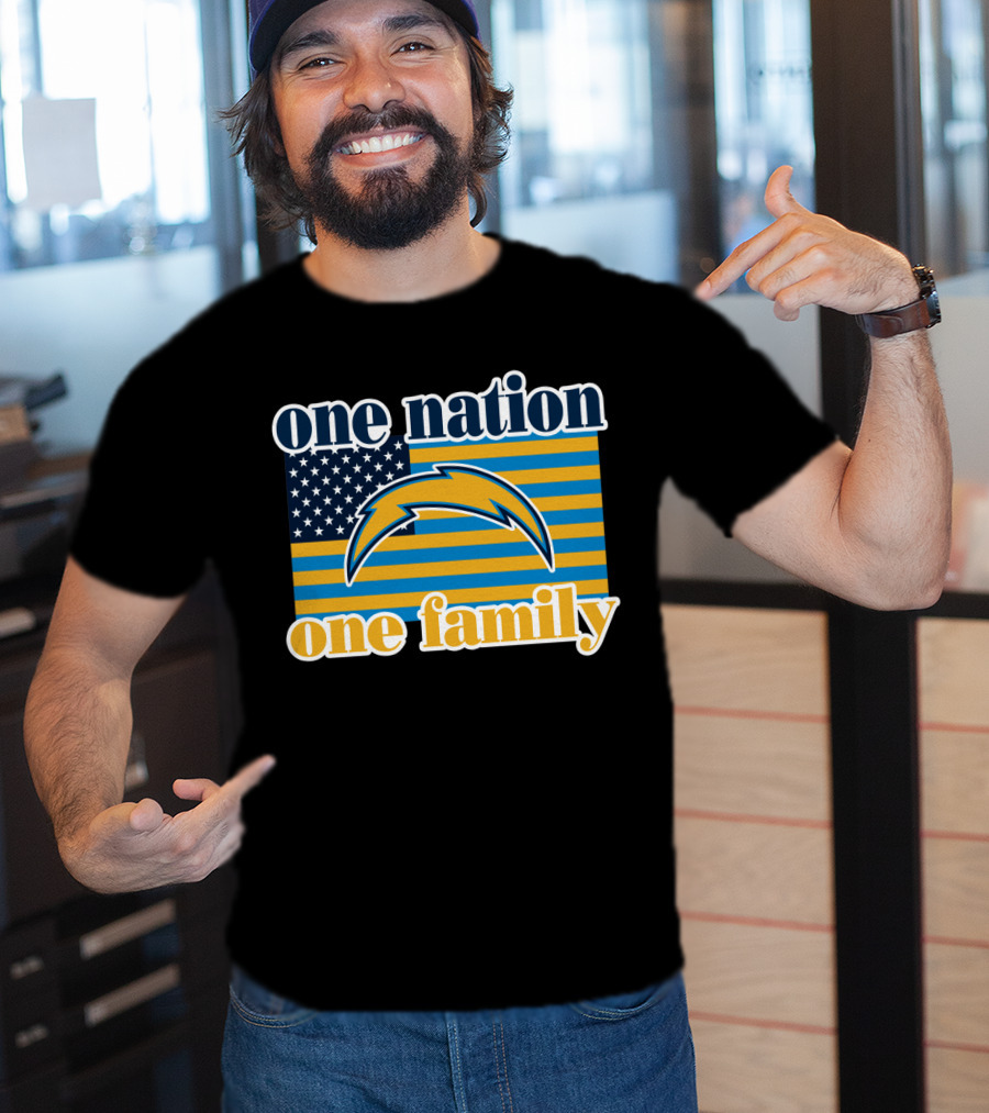 One Nation One Family Los Angeles Chargers T-Shirt