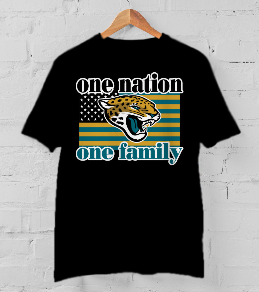 One Nation One Family Jacksonville Jaguars 18 T-Shirt