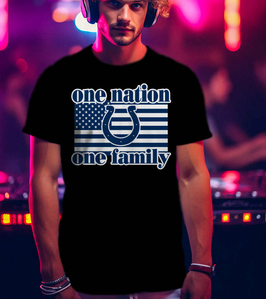 One Nation One Family Indianapolis Colts T-Shirt
