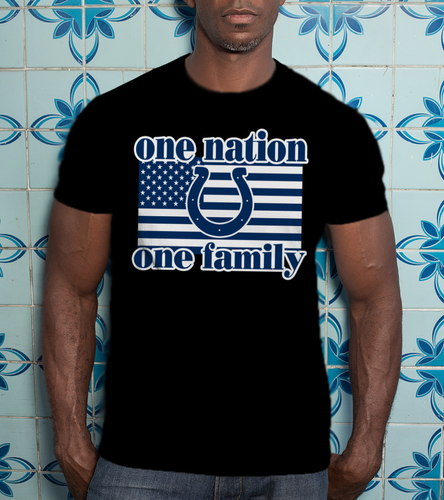 One Nation One Family Indianapolis Colts T-Shirt