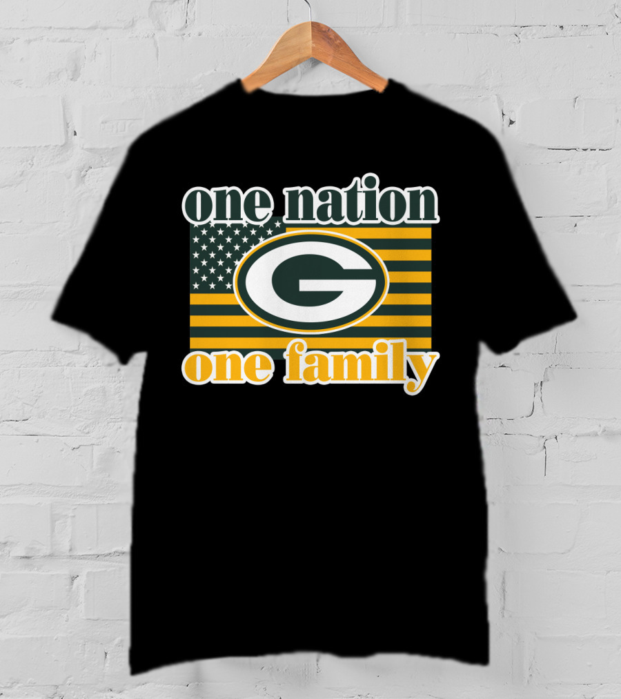 One Nation One Family Green Bay Packers T-Shirt