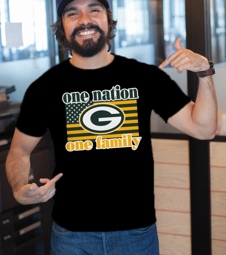 One Nation One Family Green Bay Packers T-Shirt