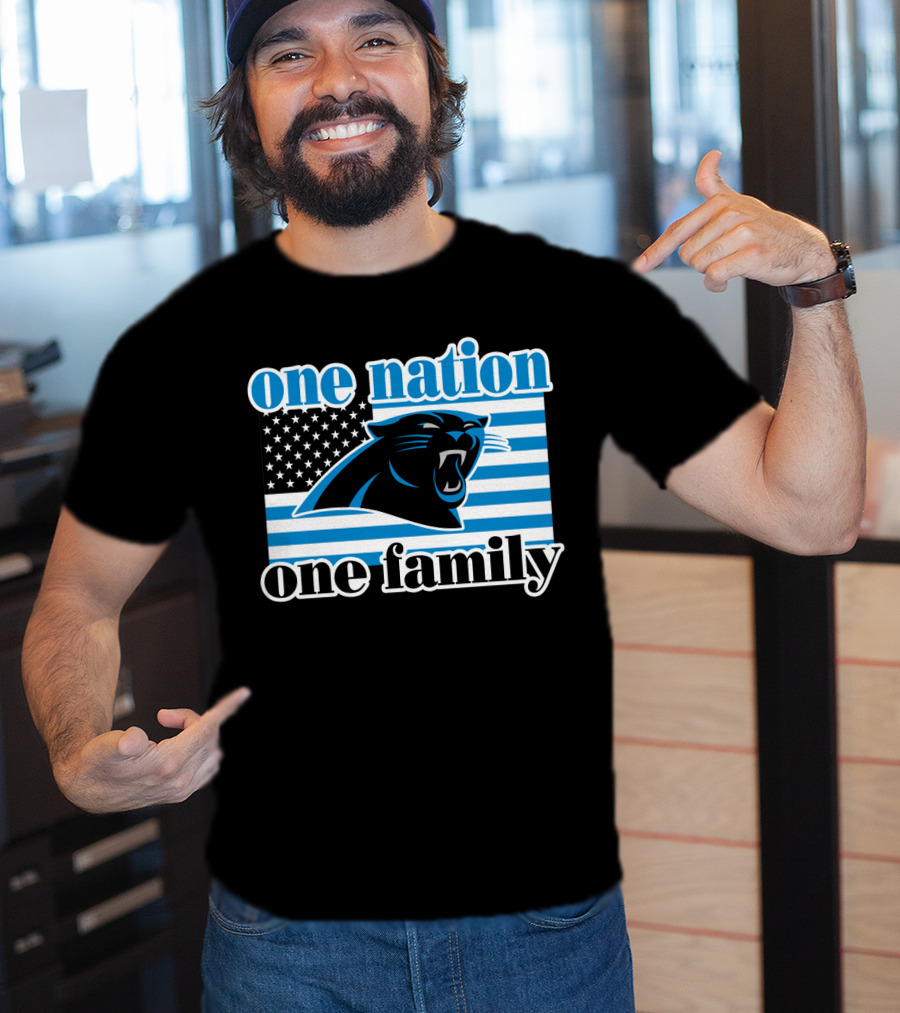 One Nation One Family Carolina Panthers 28 T-Shirt