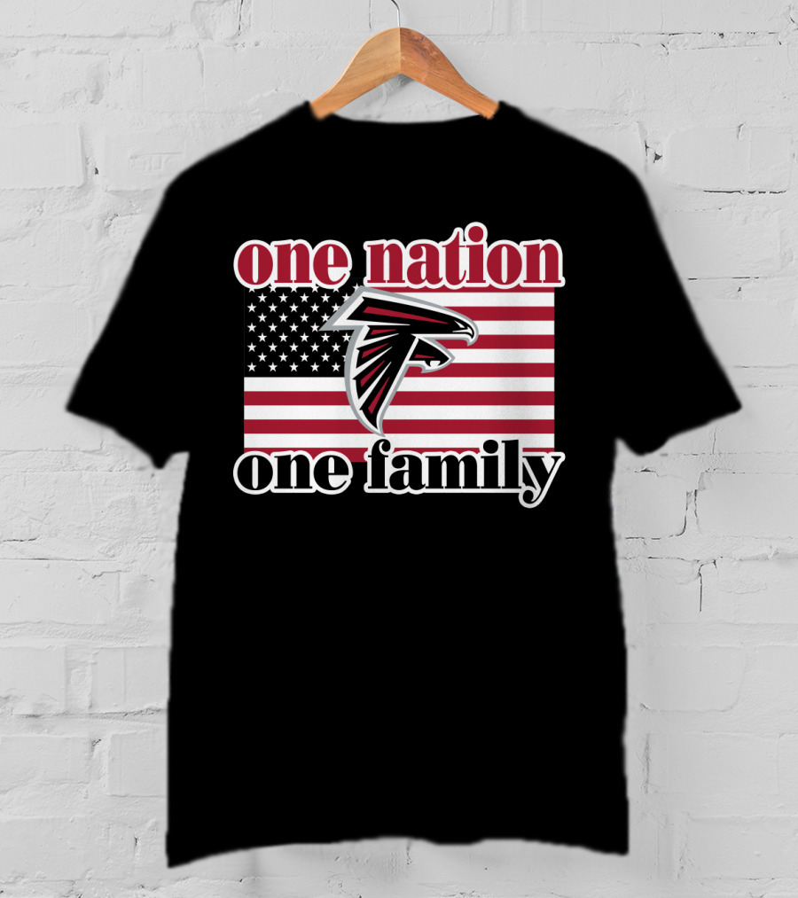 Atlanta Falcons One Nation One Family American Flag T-Shirt