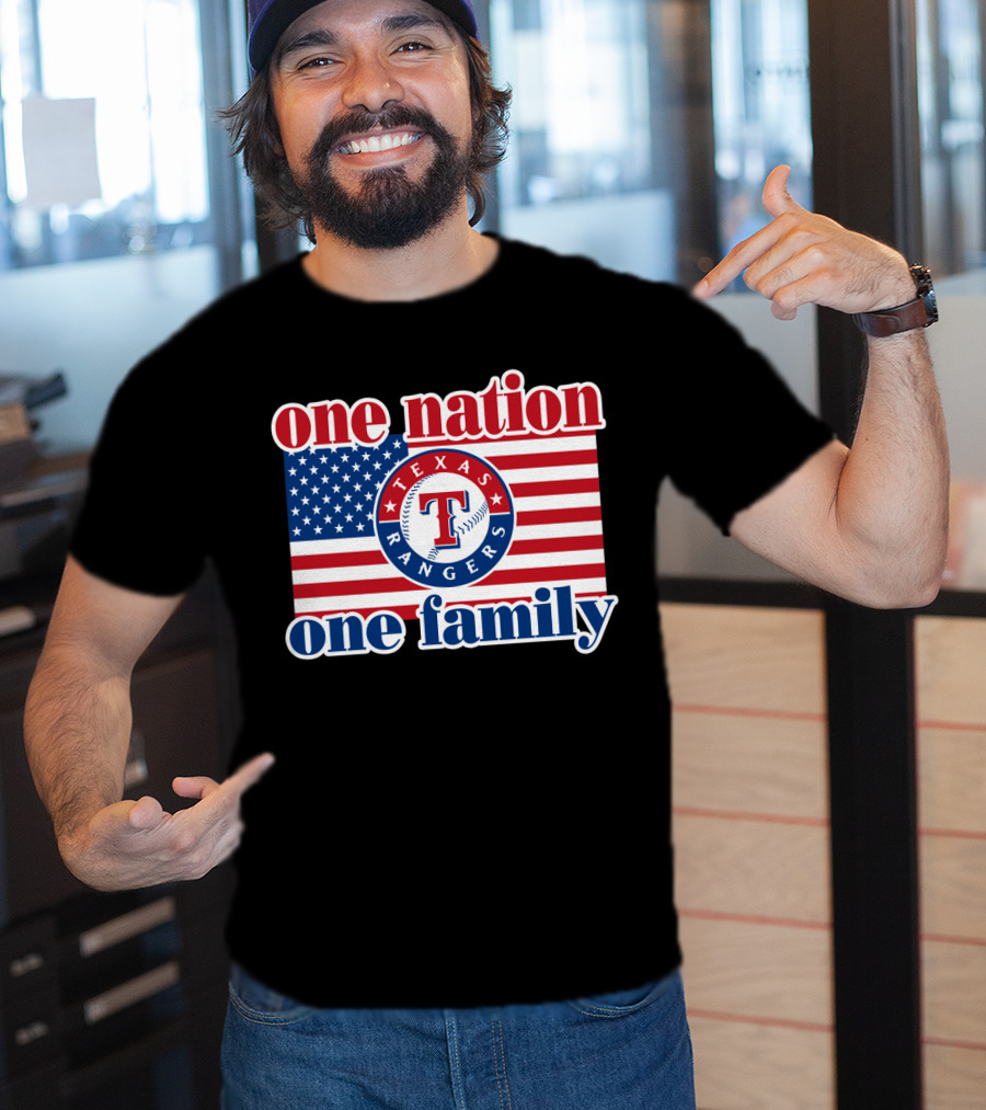 Texas Rangers One Nation One Family T-Shirt