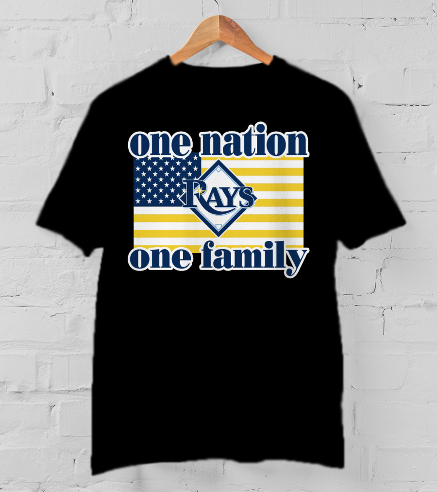 One Nation One Family Tampa Bay Rays American Flag T-Shirt