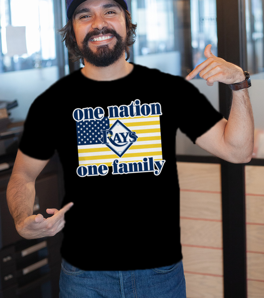 One Nation One Family Tampa Bay Rays American Flag T-Shirt