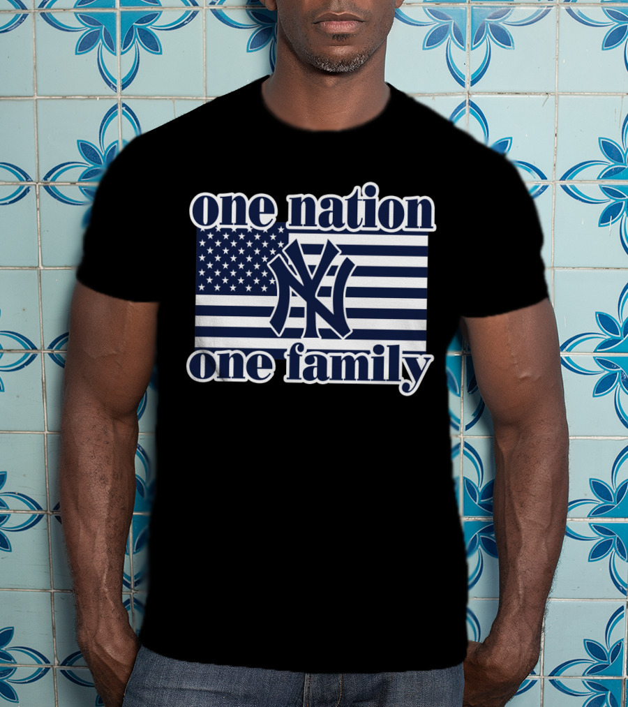 One Nation One Family New York Yankees Flag T-Shirt