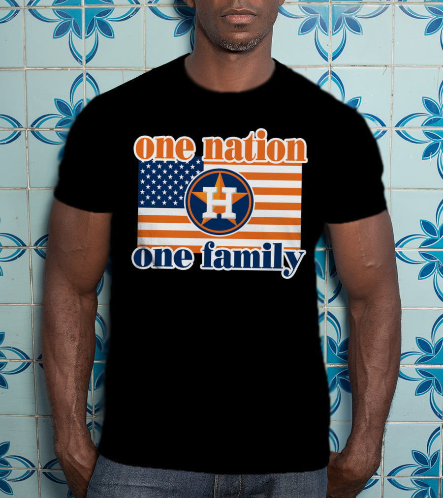 One Nation One Family 51 Houston Astros Patriotic T-Shirt